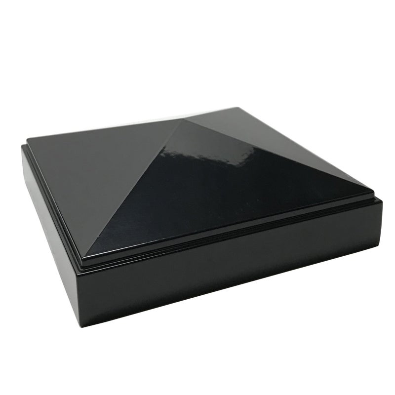 Decorex Hardware 4" x 4" Aluminium Pyramid Post Cap for Metal Posts - Pressure Fit - Black - Image 4